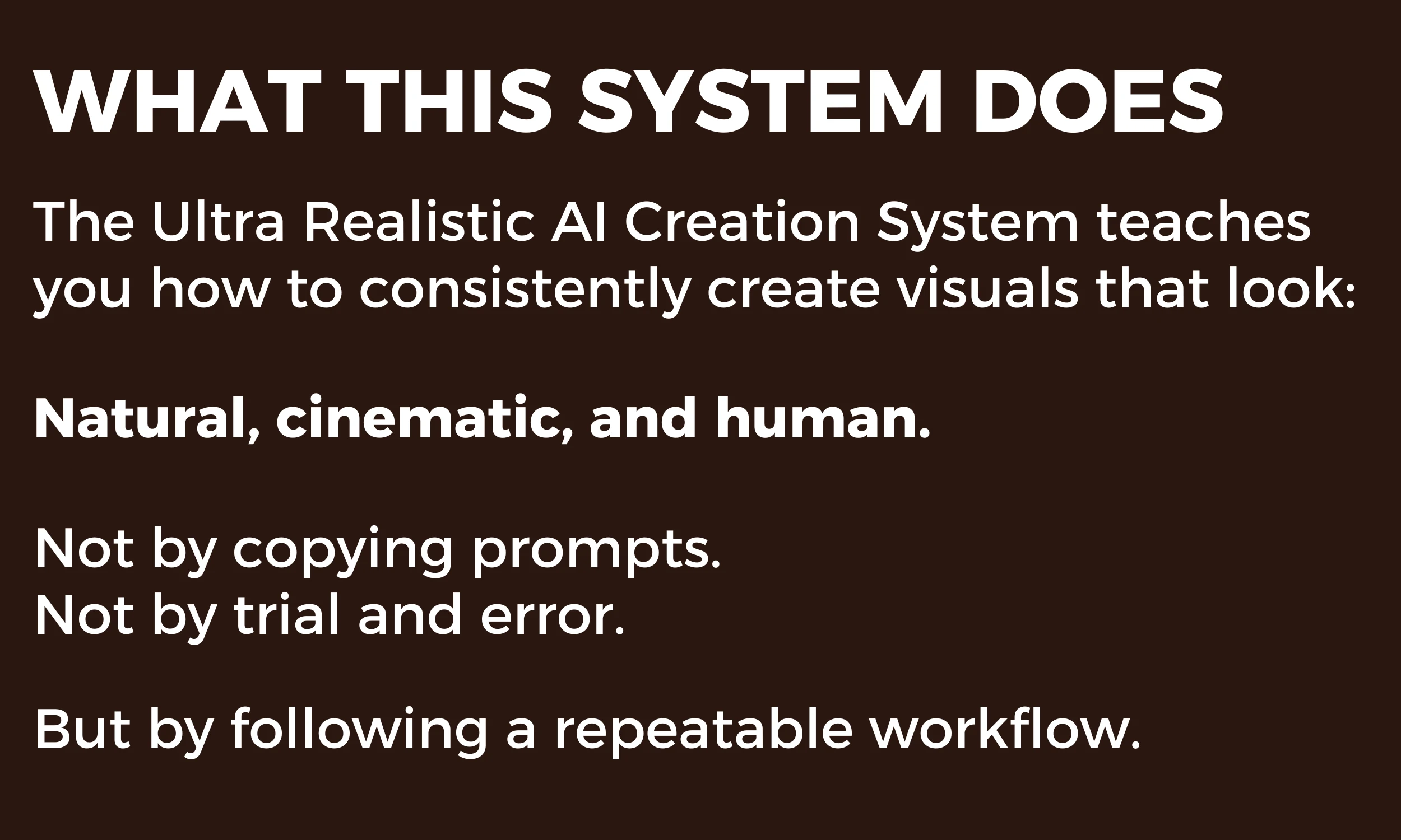Ultra Real AI Creation System preview 2